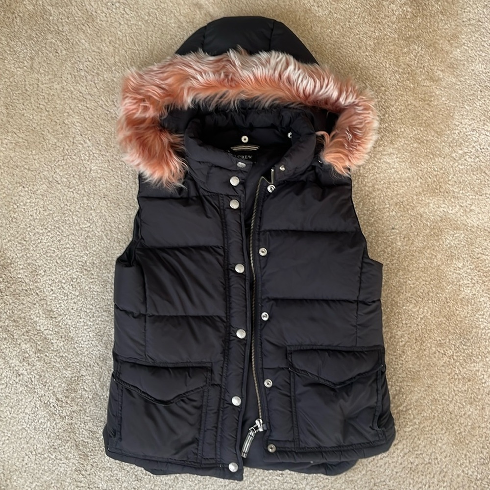 J. Crew Black Puffer Vest in Women's Size XS